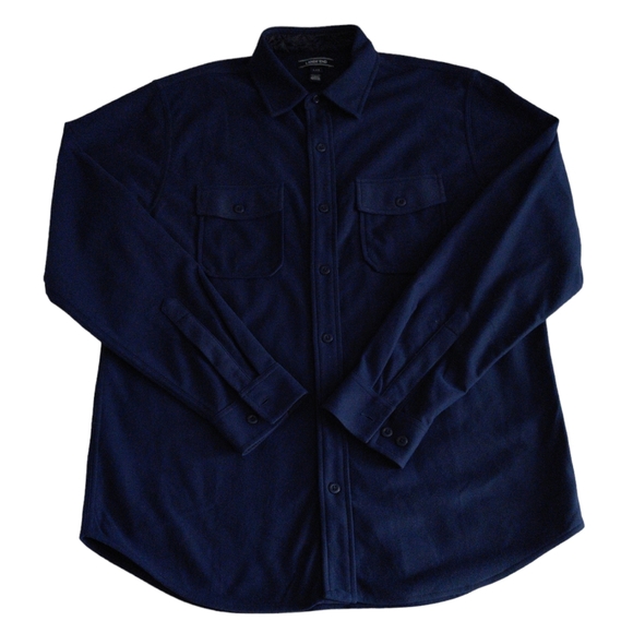 Lands' End Other - Lands' End Men's Large Tall Fleece Navy Blue Button Down Shirt